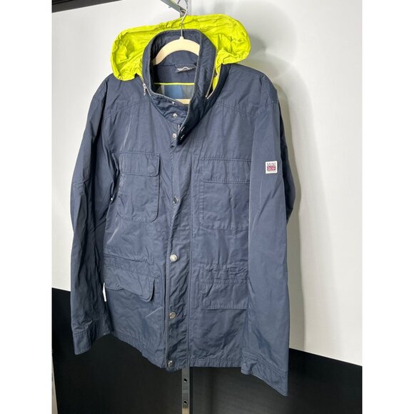 Mini Womens XL Navy Jacket With Neon Hood & Union Jack Lining - Picture 4 of 9